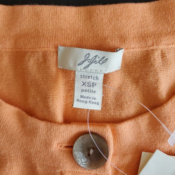 J Jill Stretch Cardigan Light Carrot Size‎ XS Small Petite. NWT - Picture 2 of 3